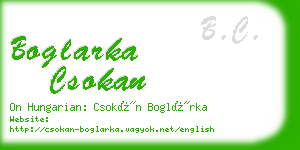 boglarka csokan business card